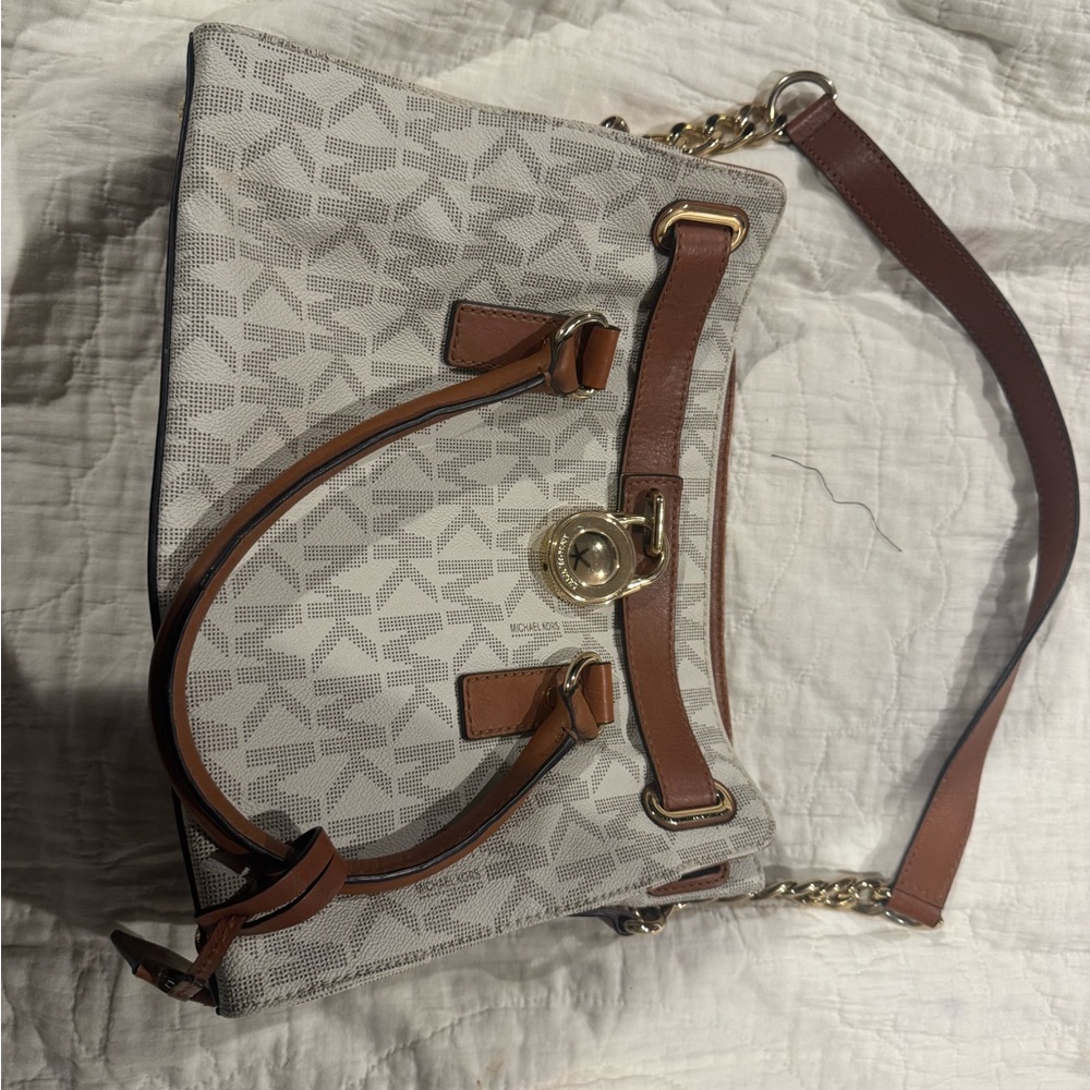 Stylish Beige and Brown Women's Bag